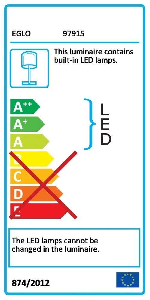 Lampe de bureau Cognoli blanc Eglo 9002759979157