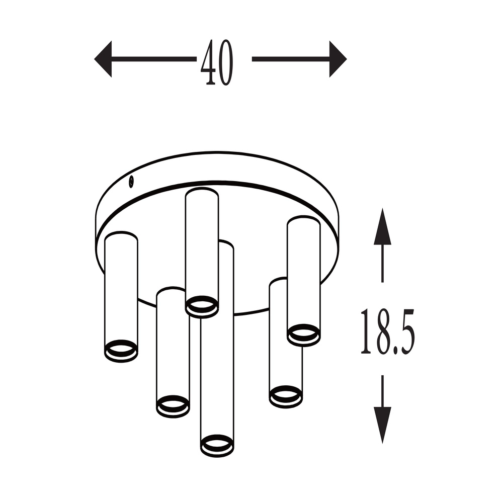 Plafonnier Tubes Rond Searchlight 5053423301662