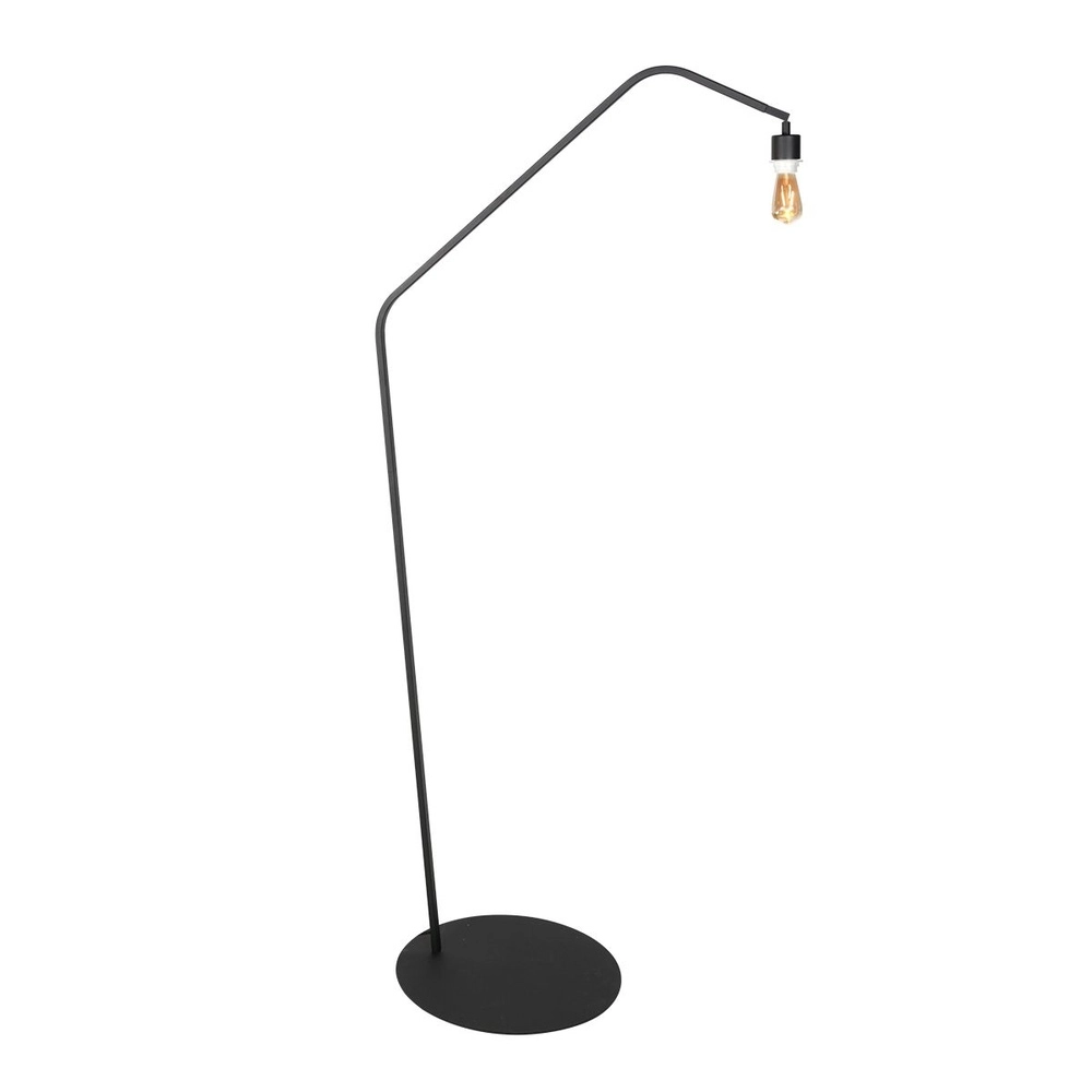 Lampe à arc ZigZag avec capot noir et rotin Steinhauer 8712746183047