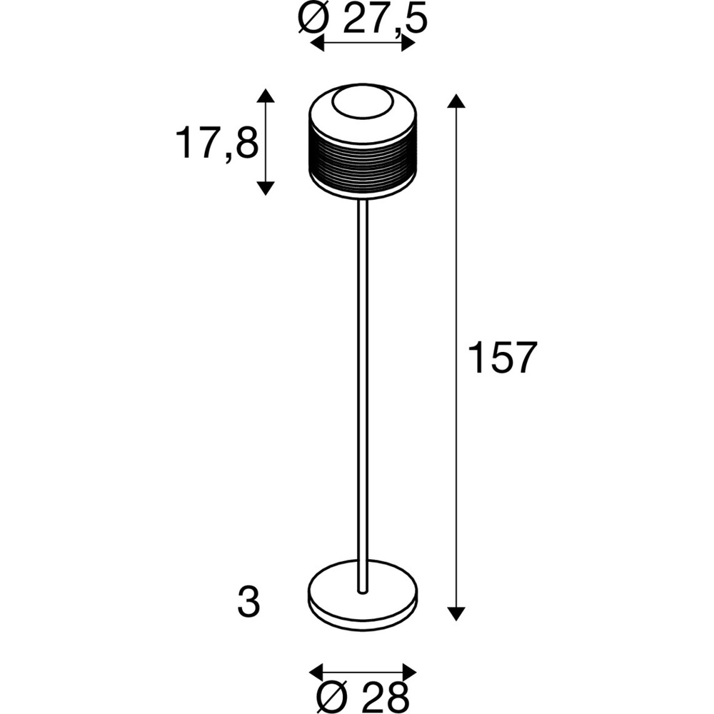 Lampadaire Pantilo Rope 27 argent Ø 27,5cm SLV 4024163318174