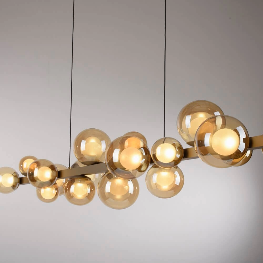 Lampe suspendue unique Pure E-Popup Bronze à 18 lumières Paul Neuhaus 4012248384428