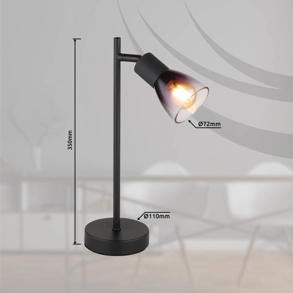 Lampe de table noire Satella cheville Globo 9007371452934