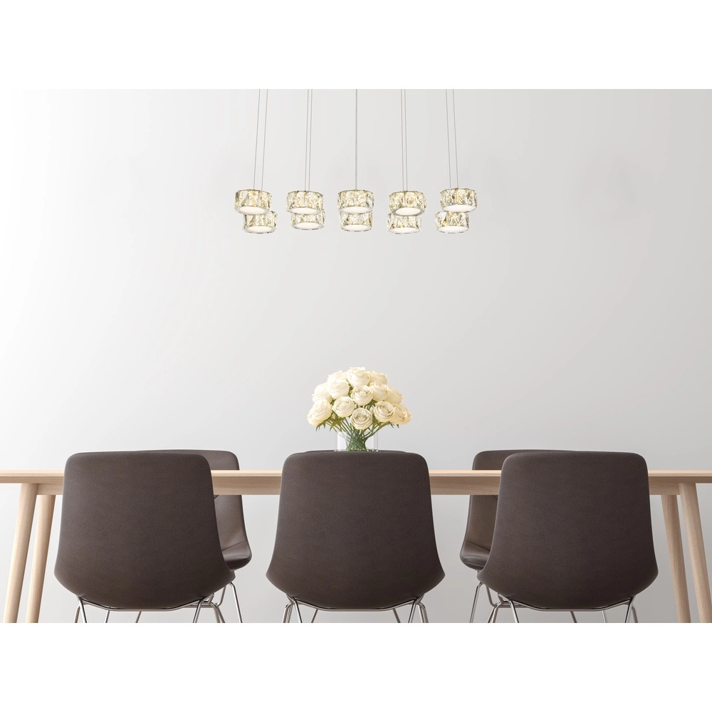 Lampe suspendue à 10 lampes Amur Chrome Globo 9007371345069