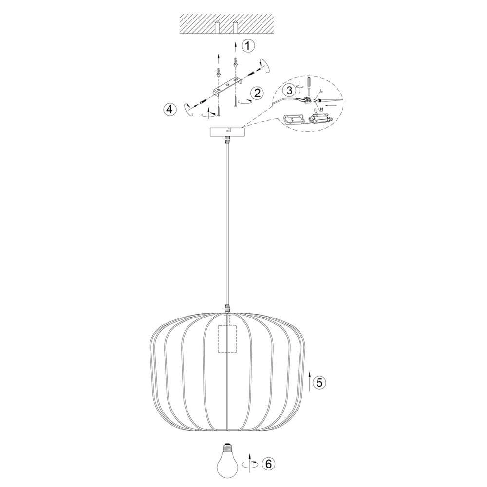 Suspension Bohème Sable Ø 45cm Steinhauer 8712746177893