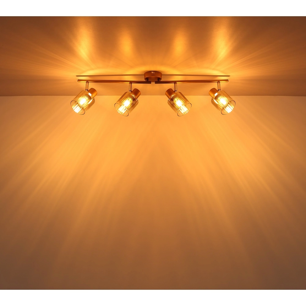 Lampe de plafond Walton Café marron 4 clairs Globo 9007371580187