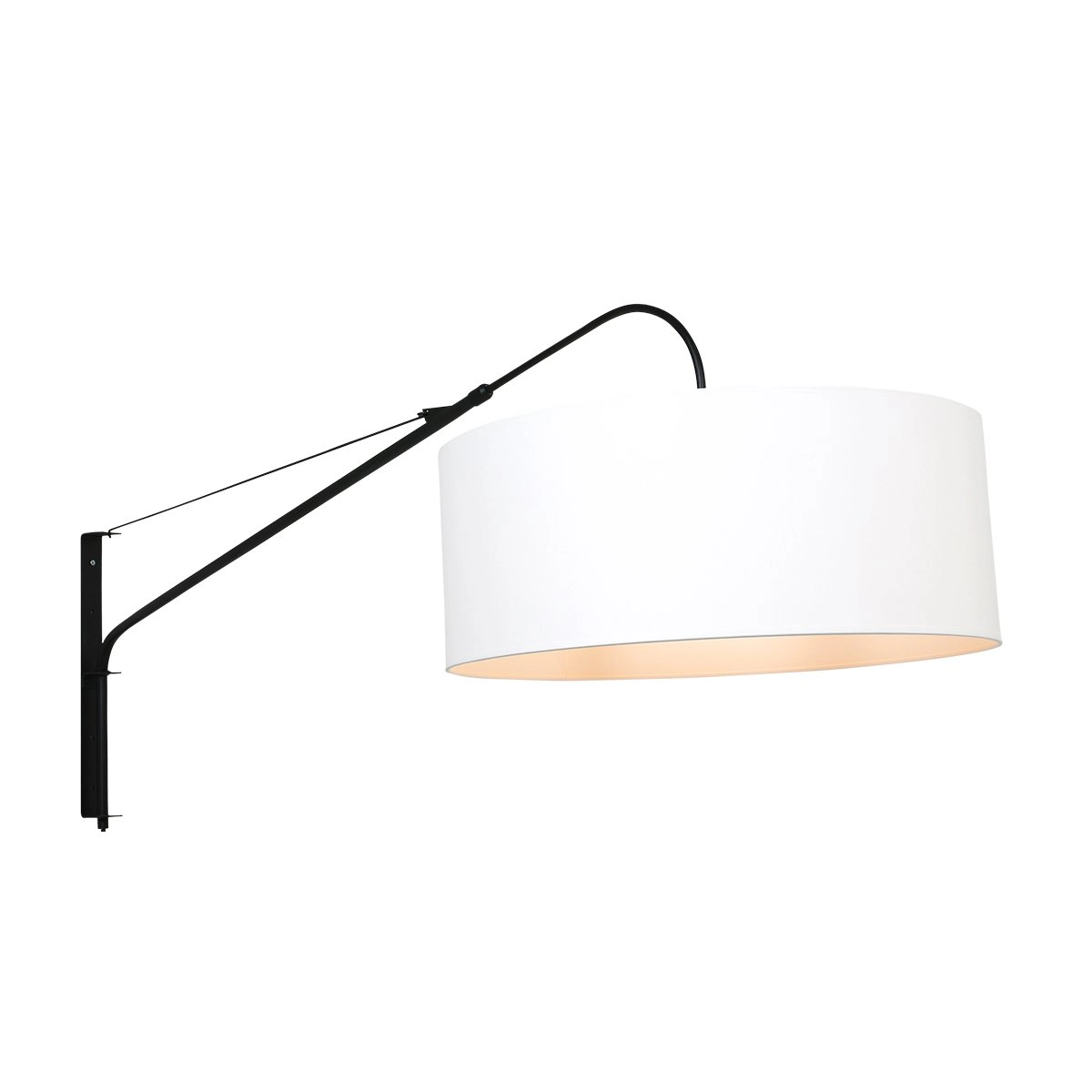 Lampe de lecture Gramineus noir avec abat-jour blanc Steinhauer 8712746132380