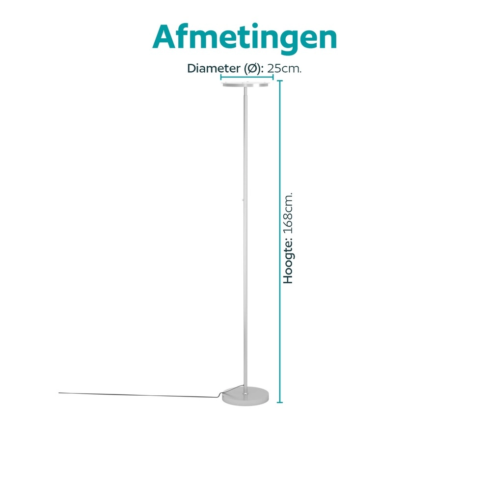 Lampadaire de conception Piagnolo Gris argenté Eglo 9008606392384