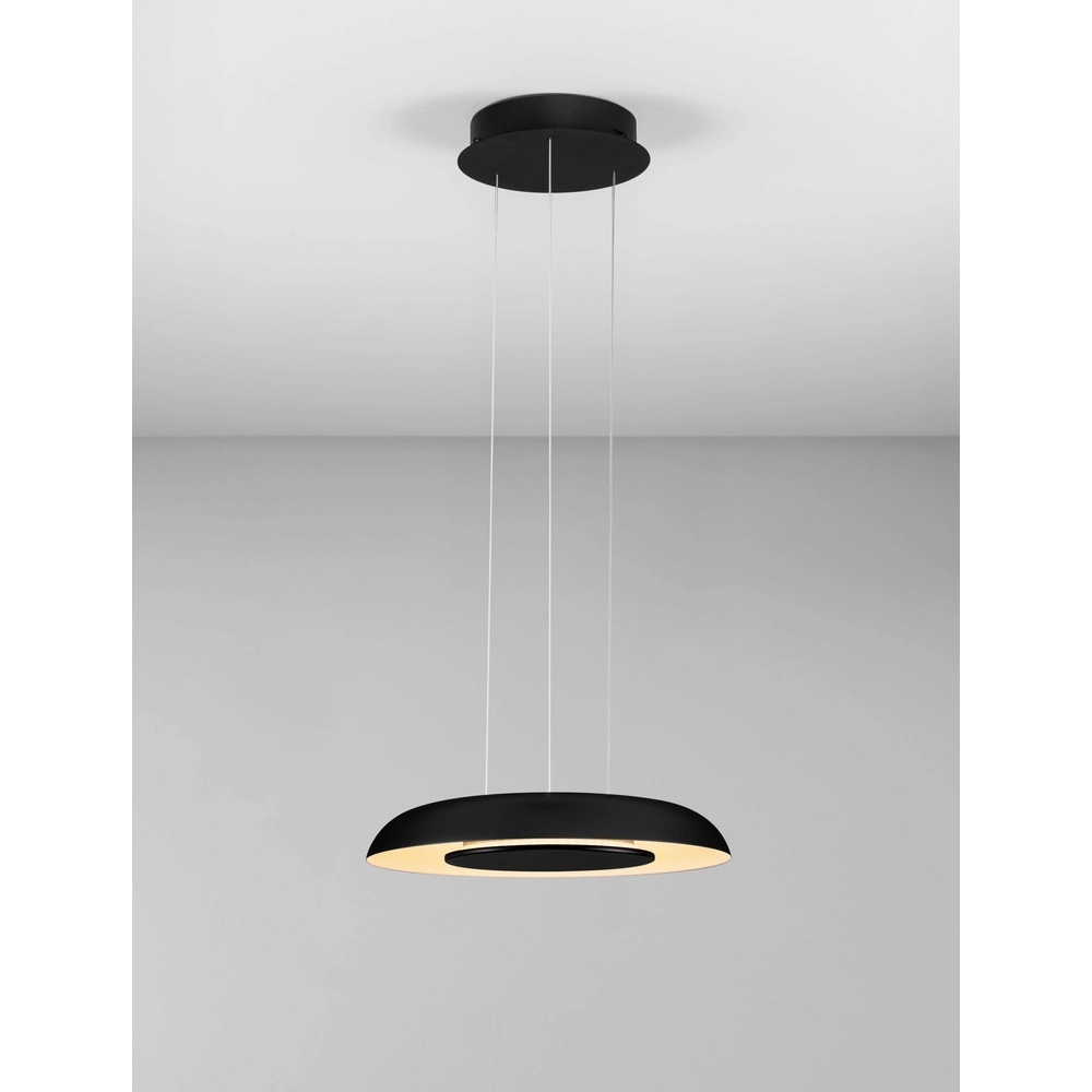 Suspension moderne Epos Ø 40cm noir avec blanc Suspension moderne Epos Ø 40cm noir avec blanc