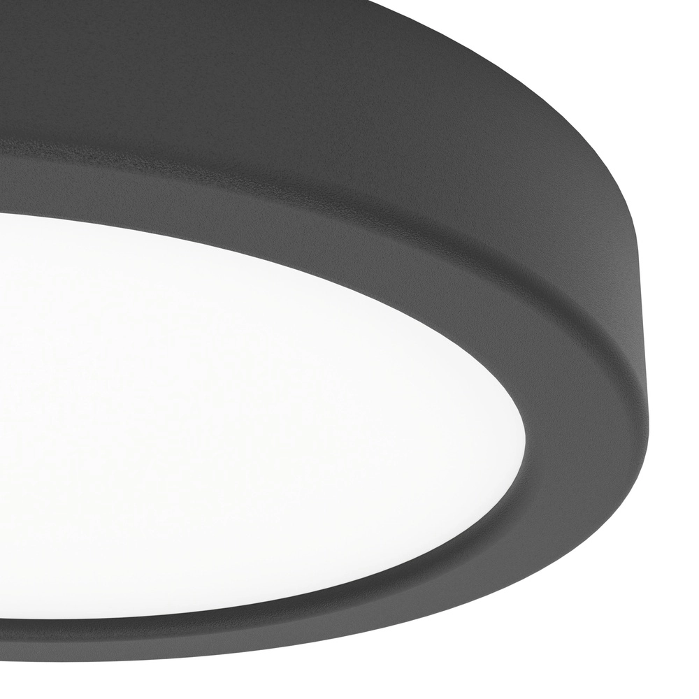 Lumière LED de plafond Fueva 6 rond - noir - Ø 16,6cm Eglo 9008606330065