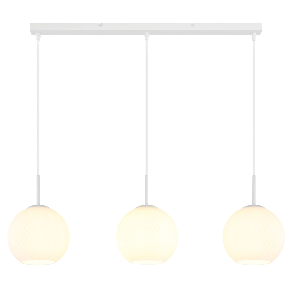 Lampe pendante à 3 lampes Andre Blanc Globo 9007371583461