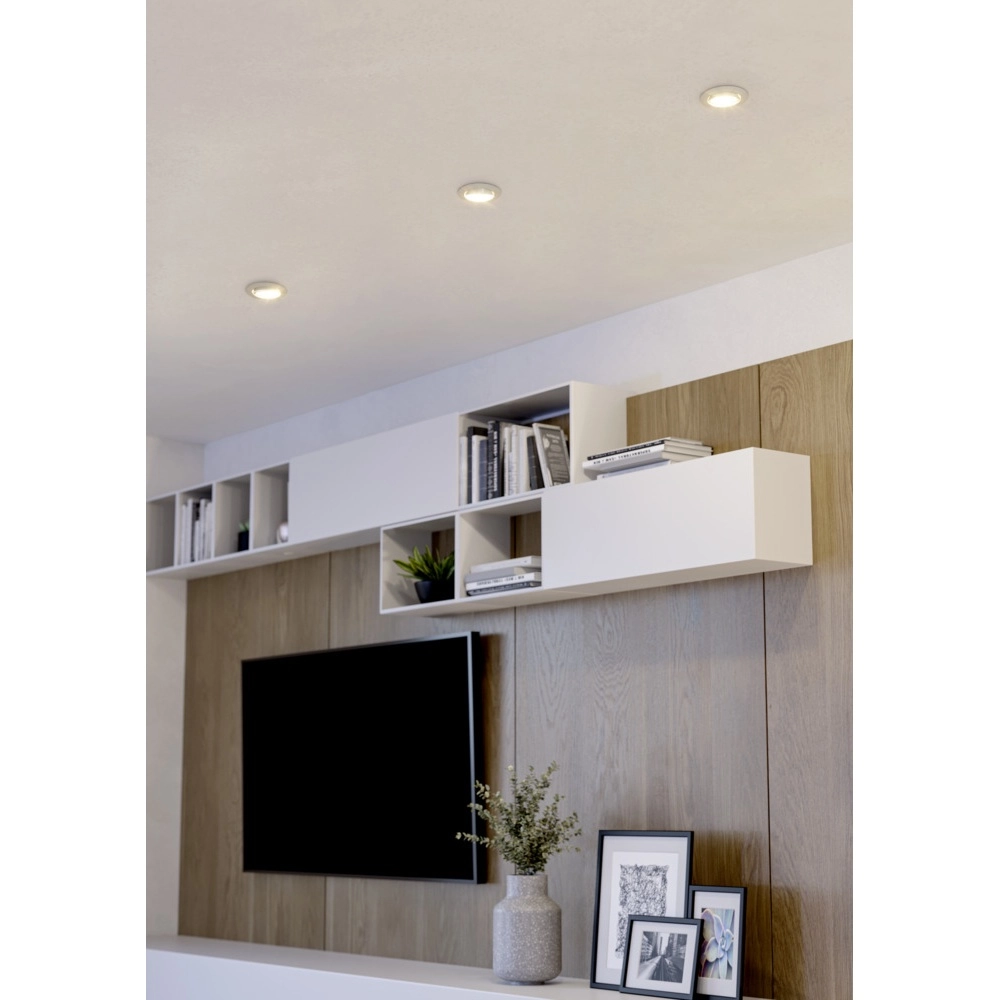 Lot de 3 spots encastrés Barranco blanc Ø 9cm - CCT à 3 niveaux Eglo 9008606359424