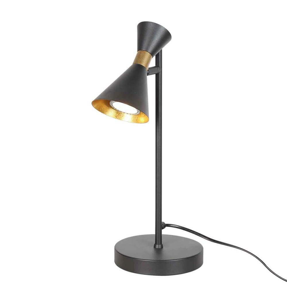 Lampe de table design Preto noir avec or Steinhauer 8712746176308