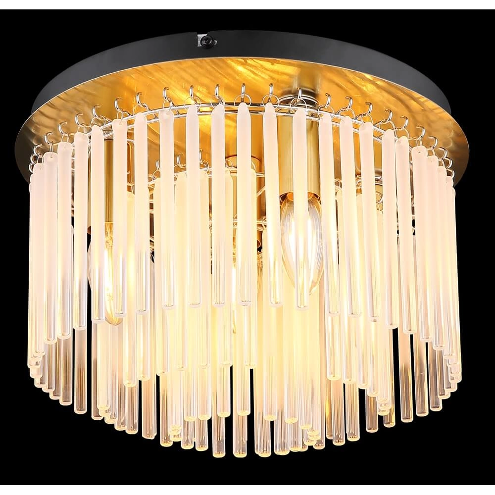 Plafonnier doré Gorley avec verre Ø 32cm Globo 9007371455805