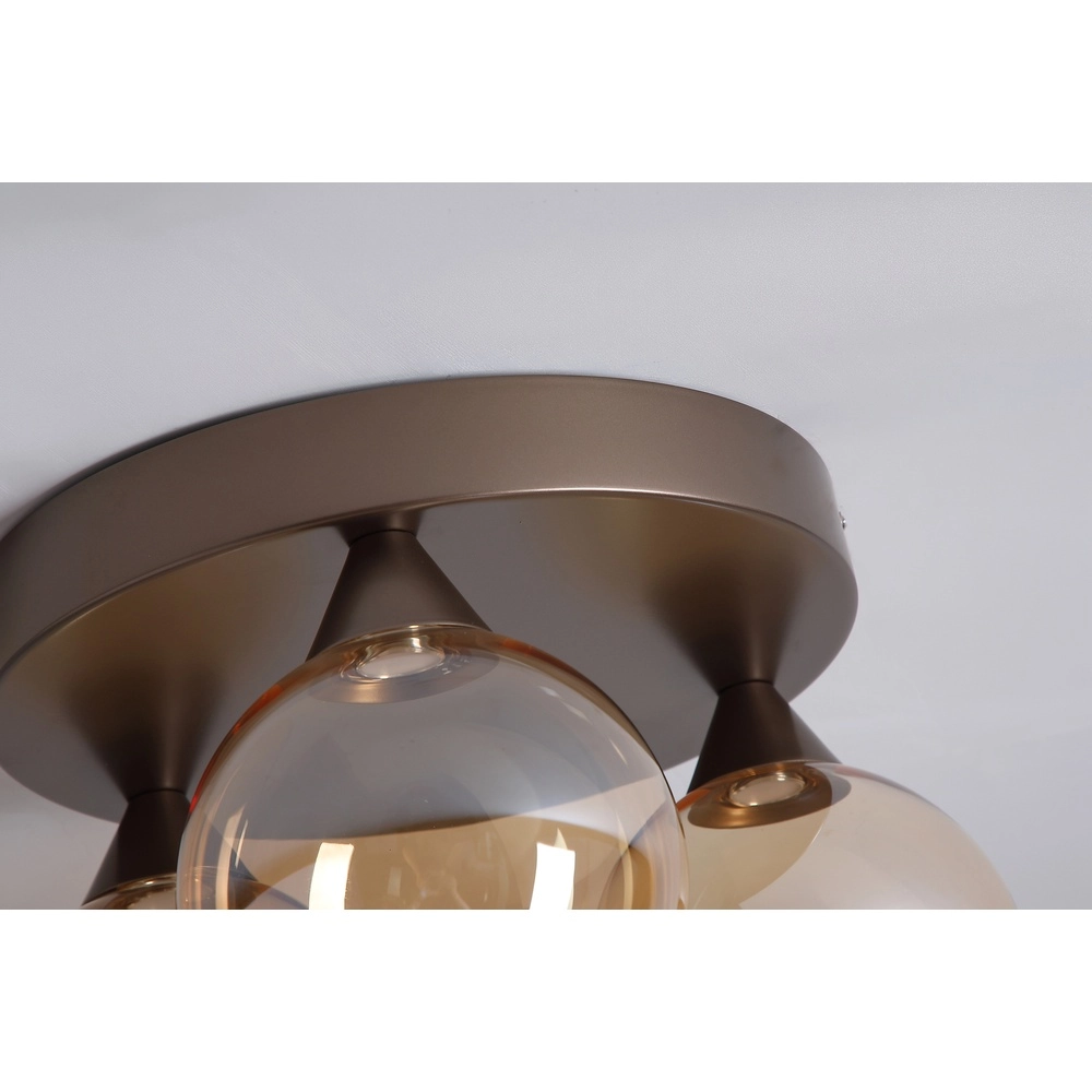 Lampe de plafond à design Opux Lux Bronze à 3 lumières Searchlight 5,05342E+12