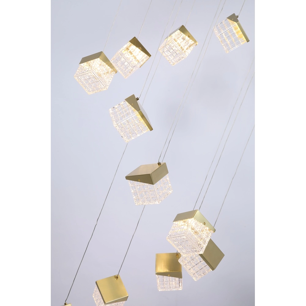 Lampe vide design Cuboid Or 20 pâles Searchlight 5053423302171