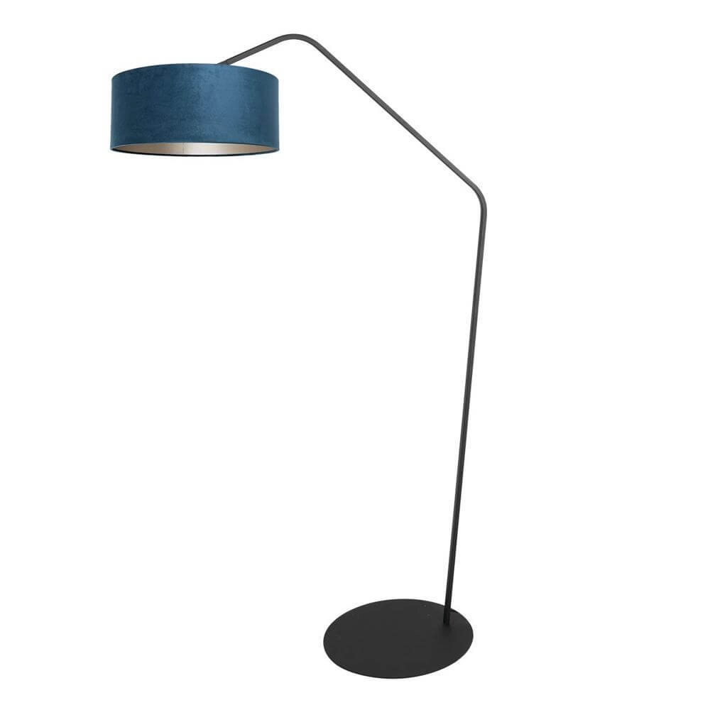 Lampadaire Zig-Zag noir avec abat-jour bleu Ø 50cm Steinhauer 8712746179293