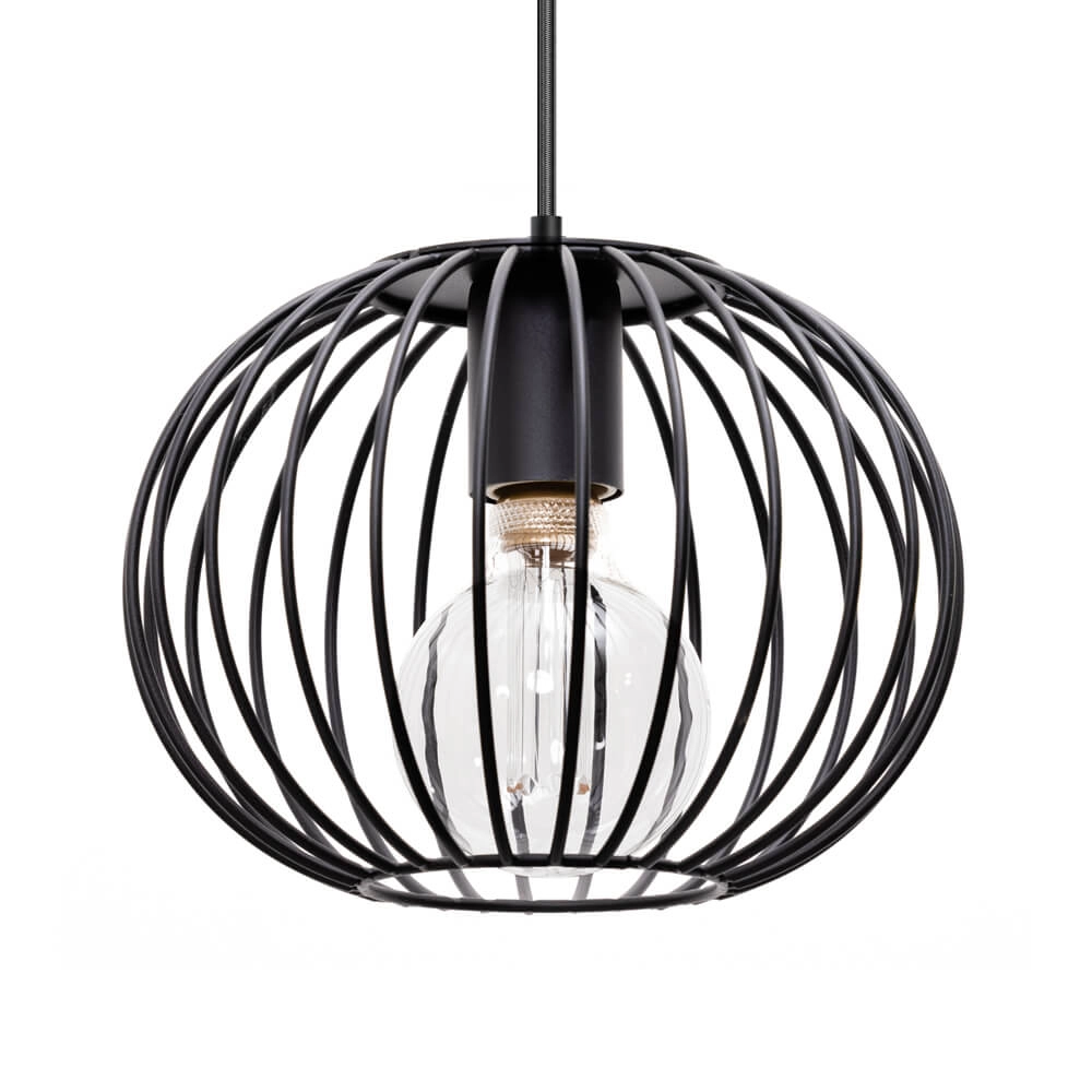 Lampe suspendue en fil de fer Wire 2 4 lumières noir ETH 8720195301998