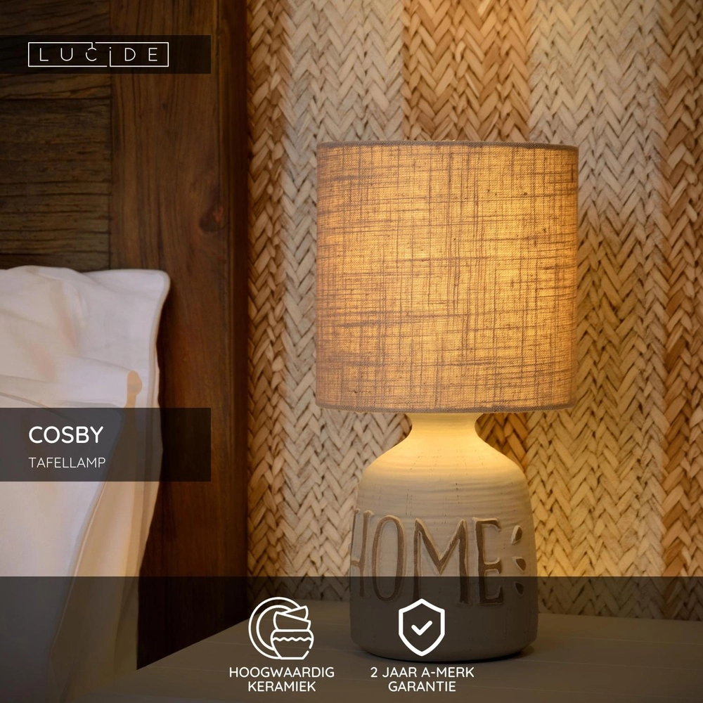 Lampe de table Cosby gris Lucide 5411212470133