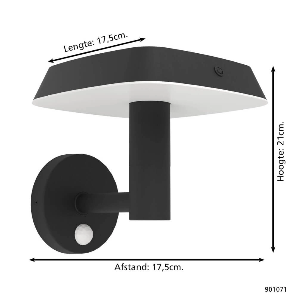 Applique solaire Dreoli noir Eglo 9008606297986