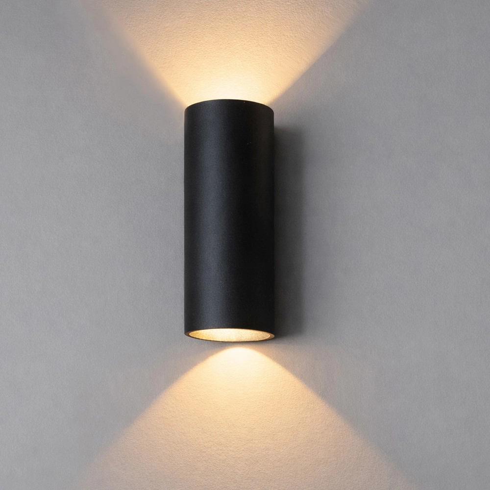 Projecteur mural élégant Brody 2 Noir faible à chaud