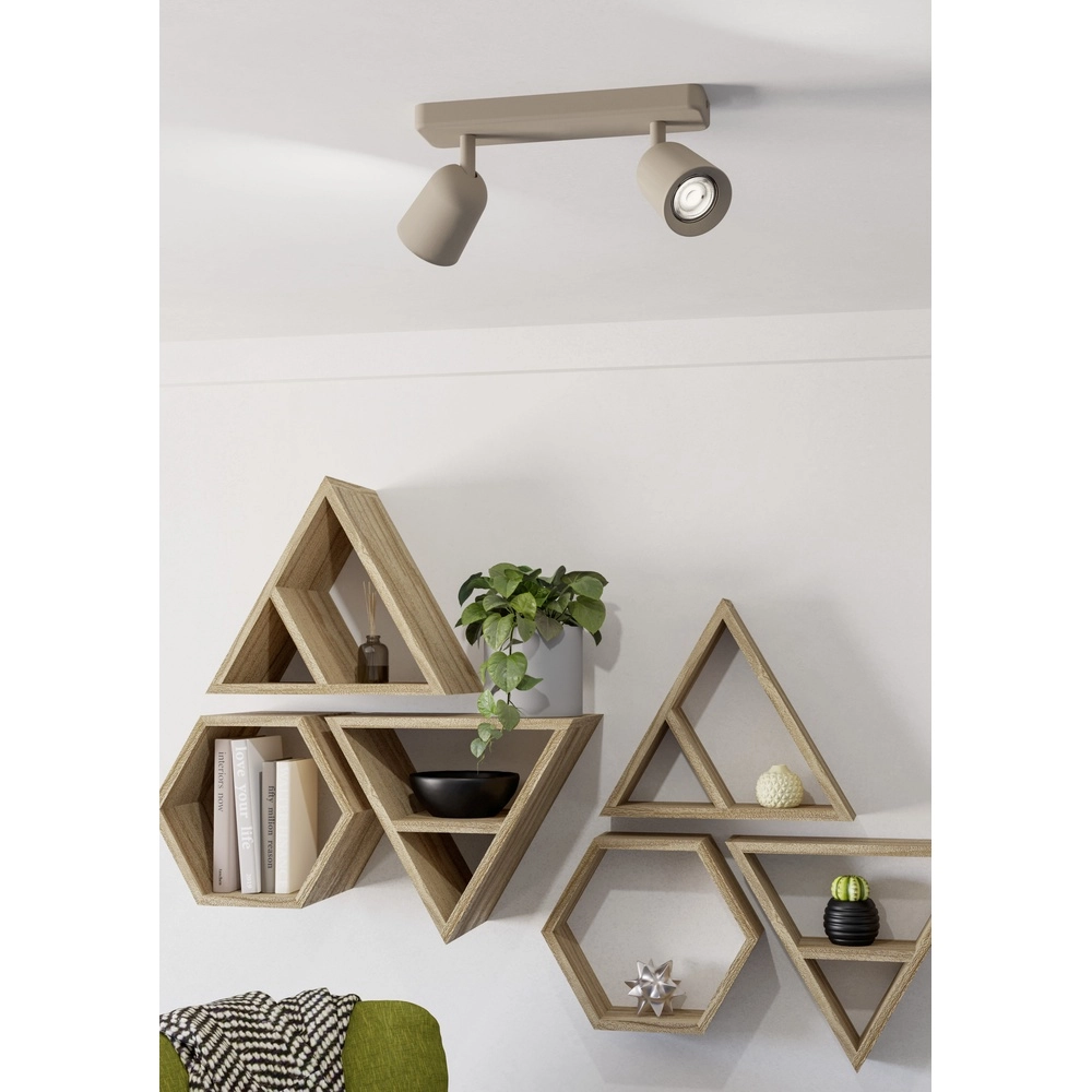 Lampe de plafond marron sable Camaldoli 2x GU10 - orientable Eglo 9008606363162