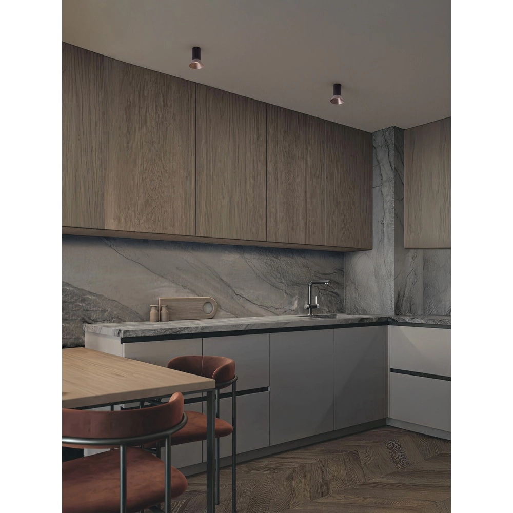 Spot de plafond Luvia noir avec bronze Lyora 5212017475503