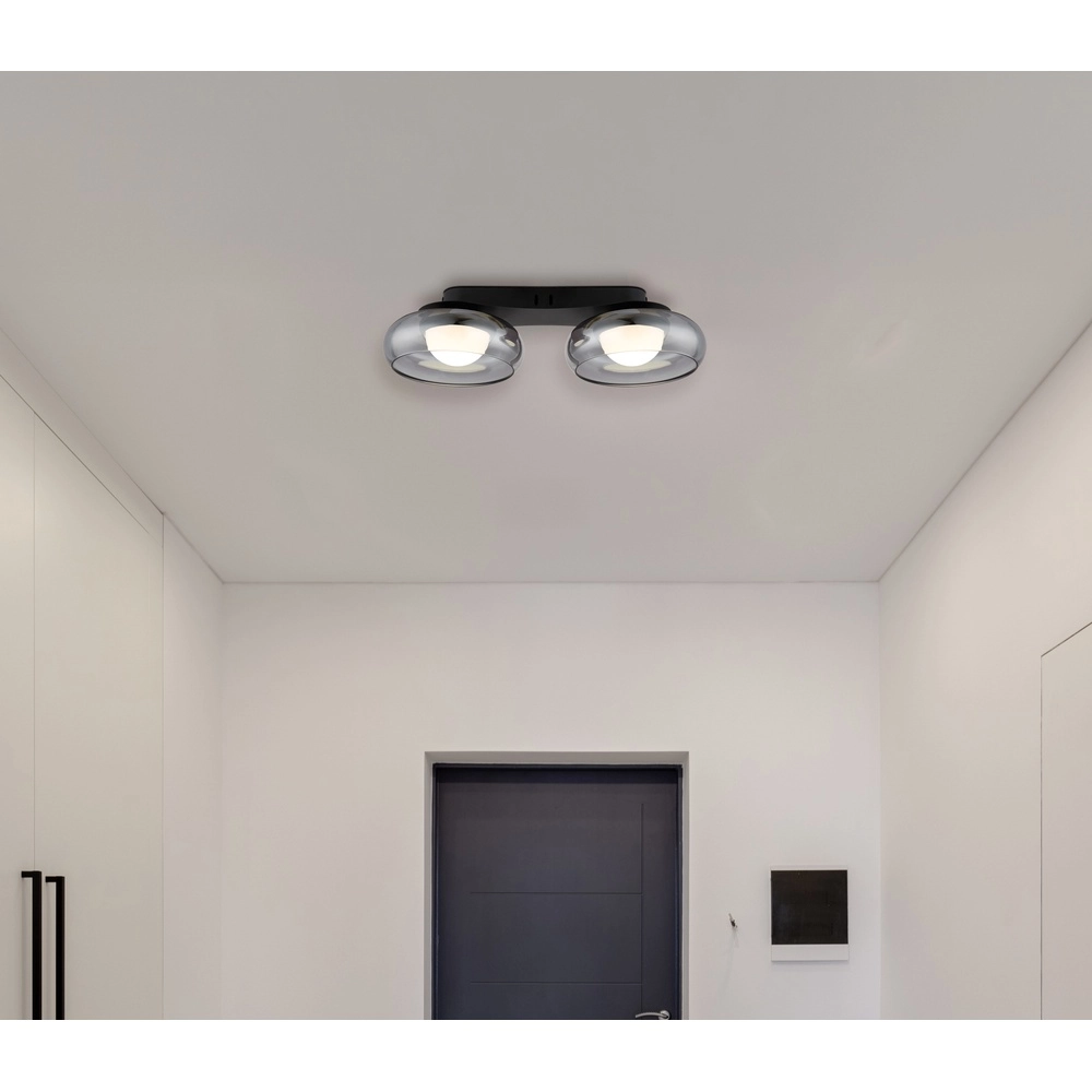 Lampe de plafond à design Carlene 2-noir clair Globo 9007371569175