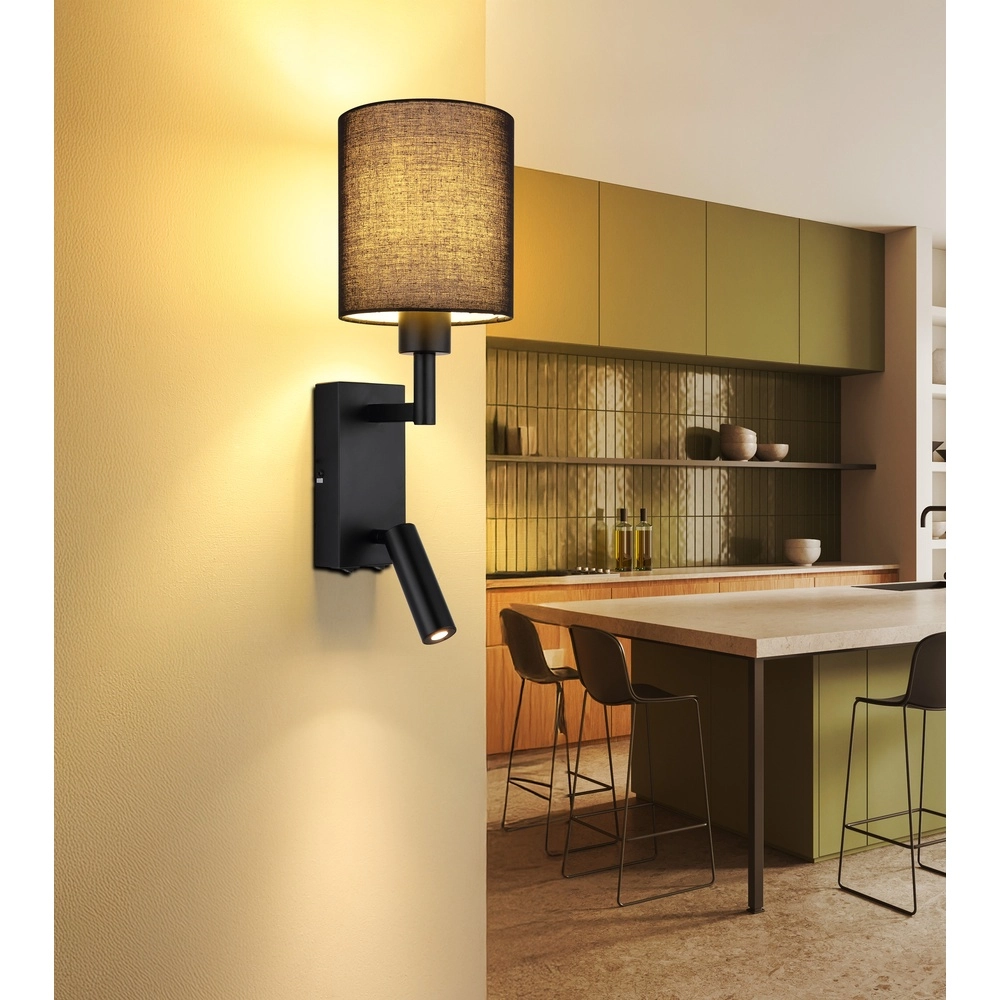Lampe de chevet Zamora noir avec capuche noire Globo 9007371575893