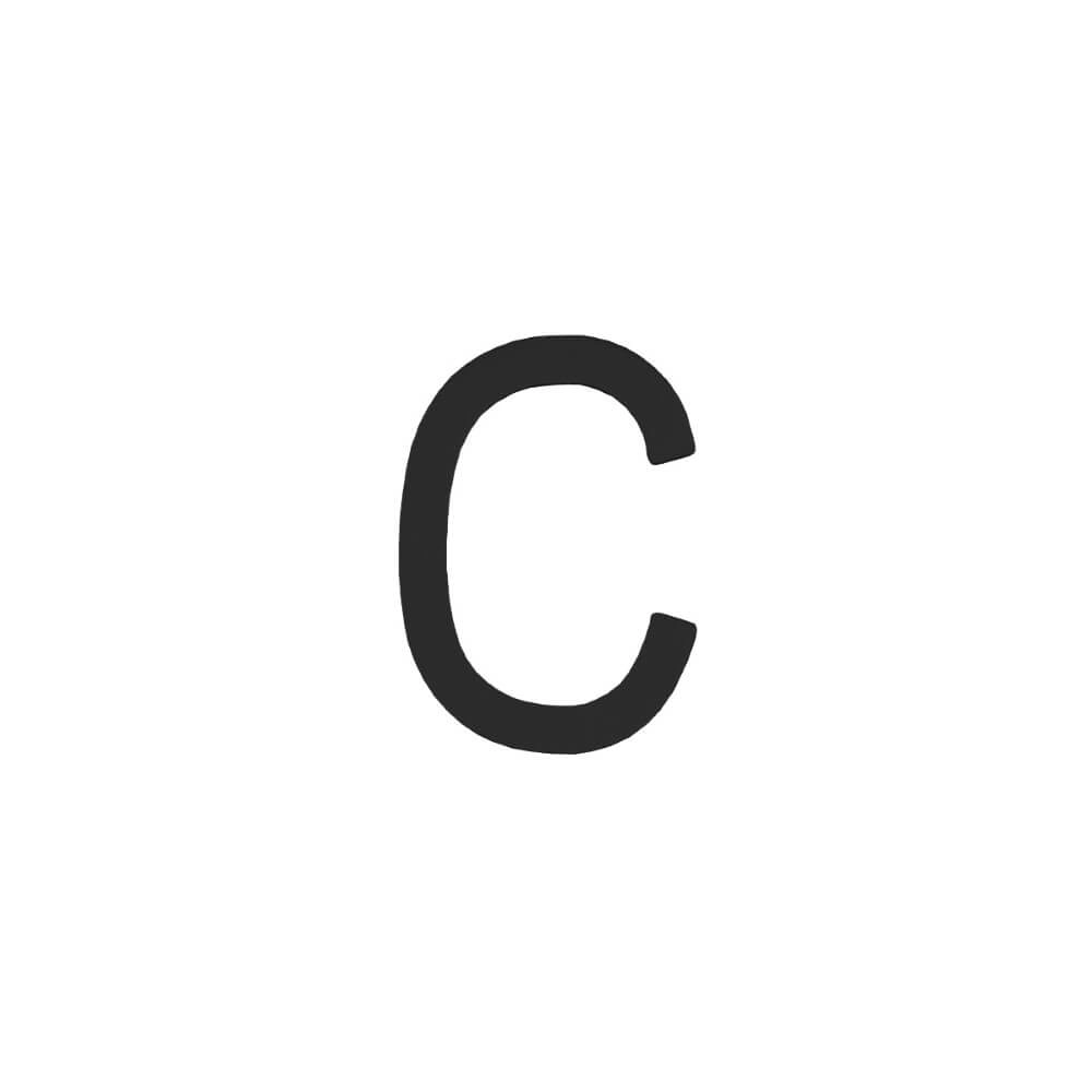 Lettre de maison C Numbra 10cm noir Lettre de maison C Numbra 10cm noir