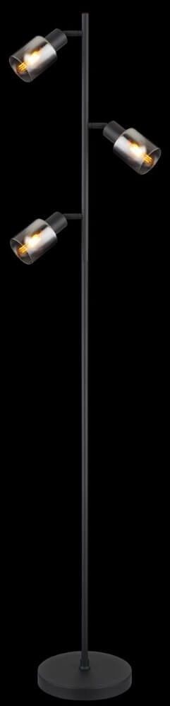 Lampadaire Hubertus avec verre fumé Globo 9007371458011