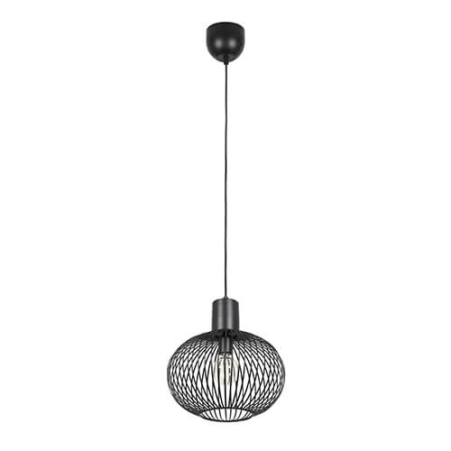 Lampe suspendue en fil de fer Gila Ø 33 cm - noir Trio 4017807617535