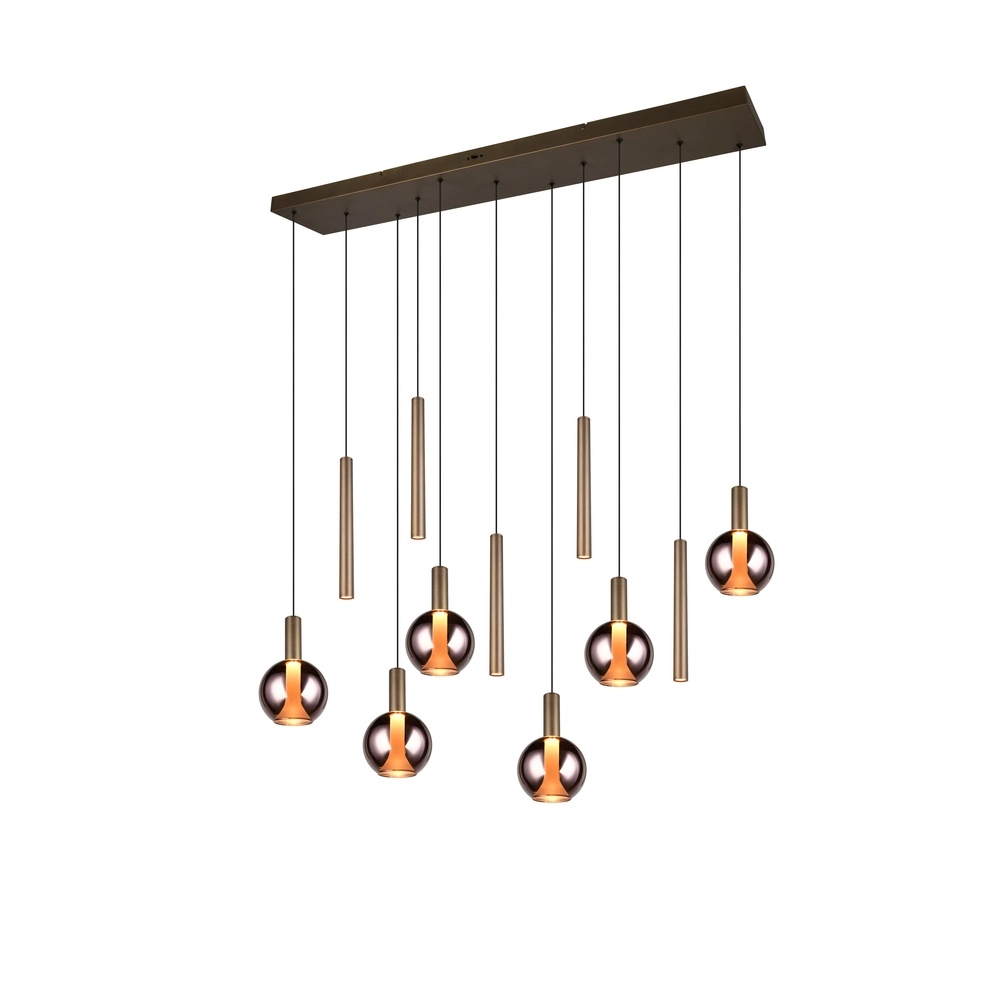 Lampe pendante de conception Melaro Platine 11 lumières