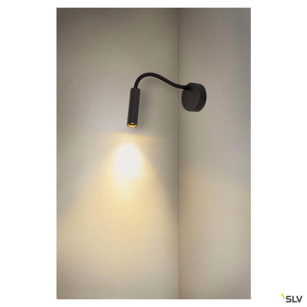 Lampe de chevet flexible Karpo Goose noir SLV 4024163262354