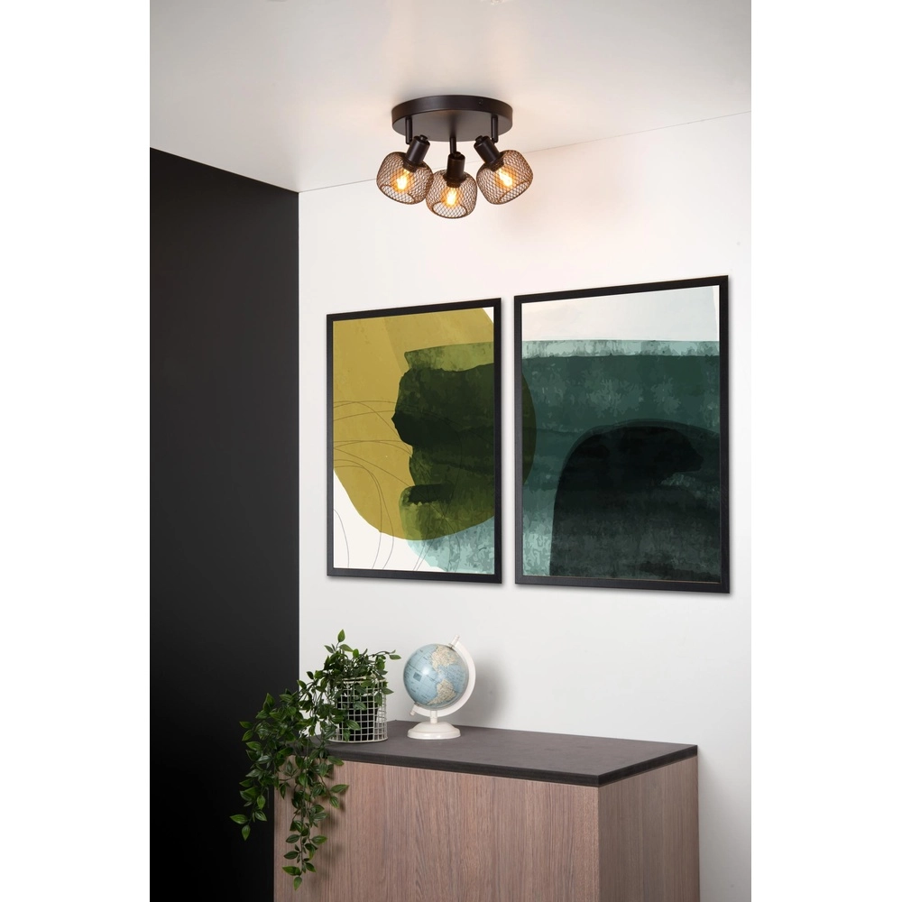 Éclairage de plafond Maren Noir à 3 lumières Lucide 5411212771131