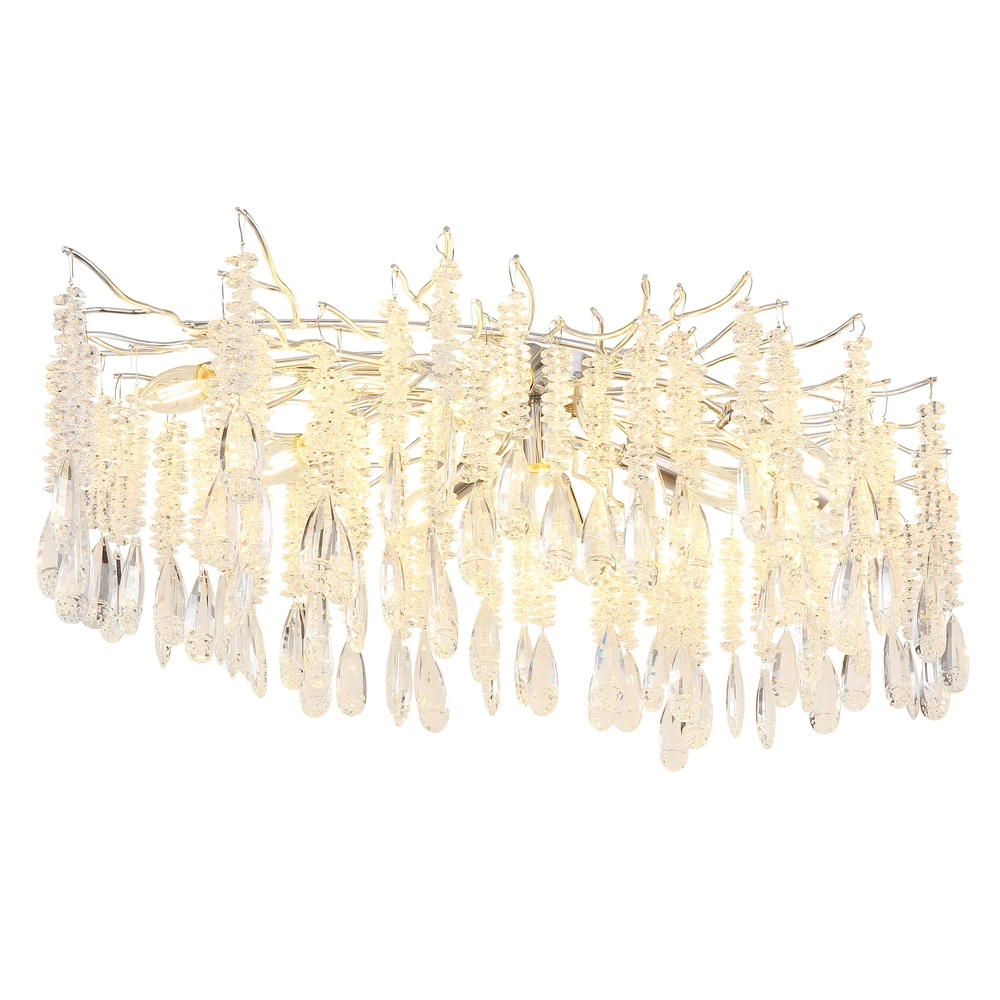 Lampe de plafond Kinga Gris argenté 100 cm