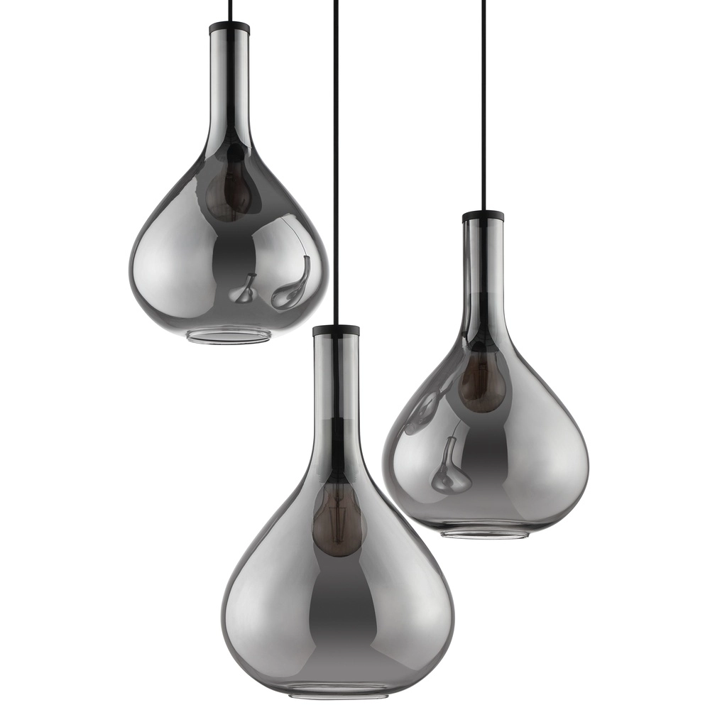 Lampe pendante de conception Sander 3 lumières Ø 61cm noir Brilliant 4004353476877