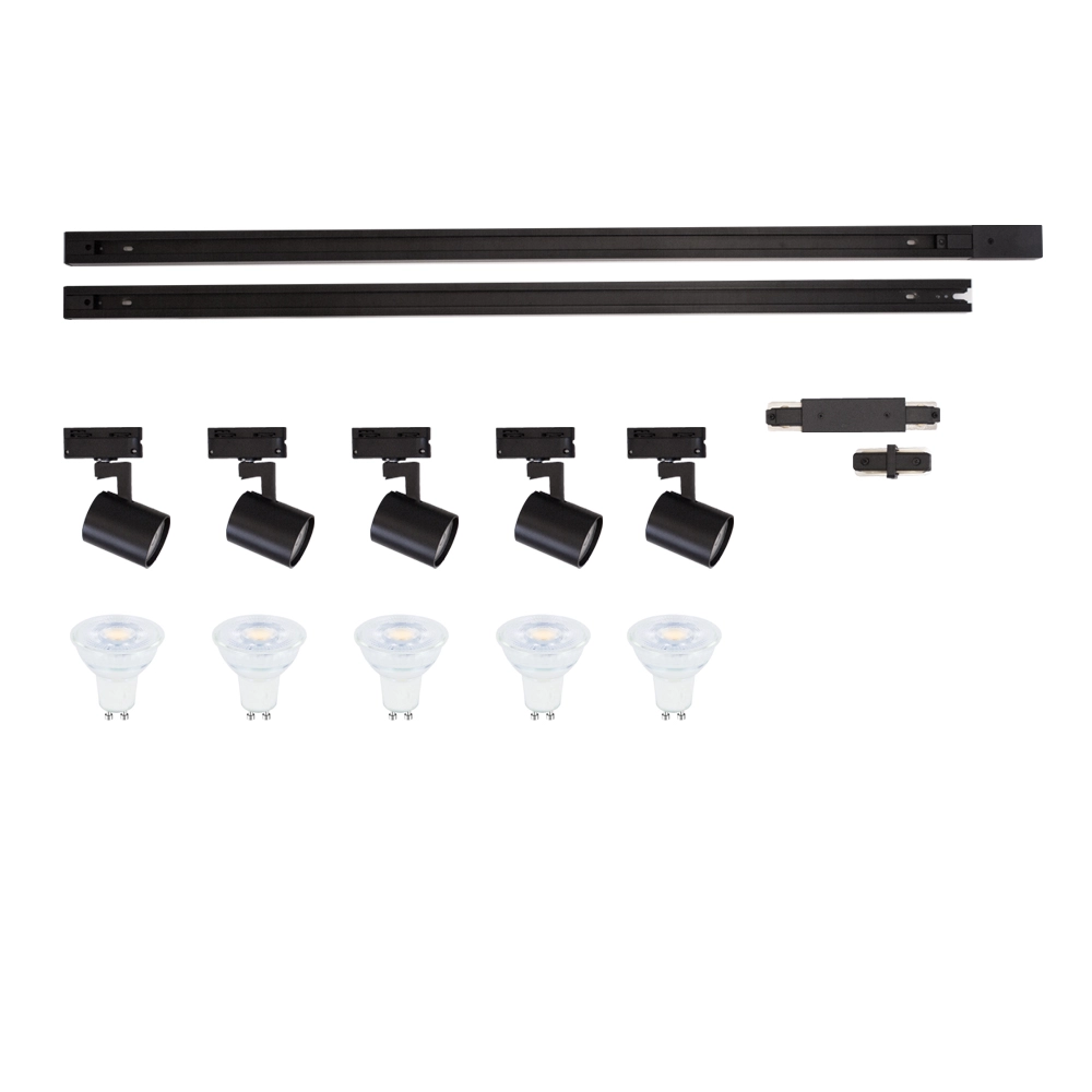 Raillage de 2 mètres Unik avec 5 projecteurs Lyora 8716803510456