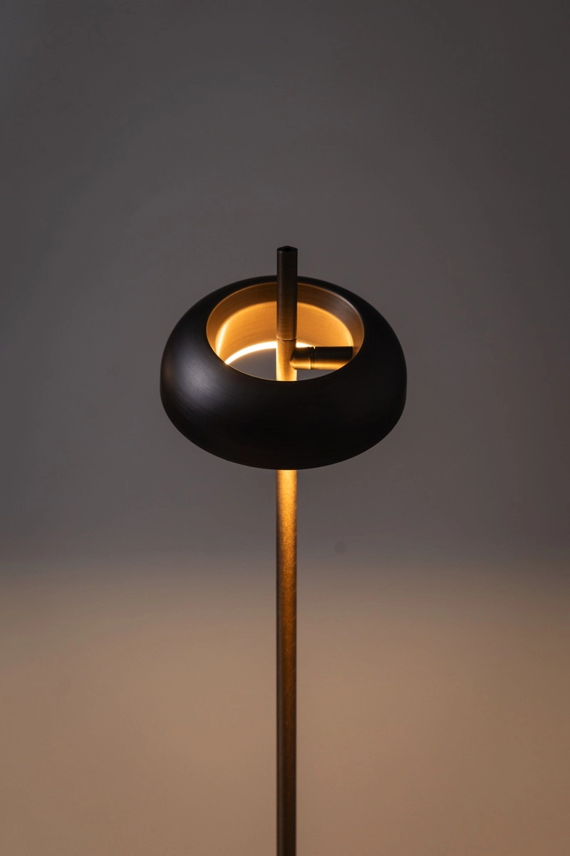 Lampe sur pied à LED Maureen Noir nickel ETH 8720195310891