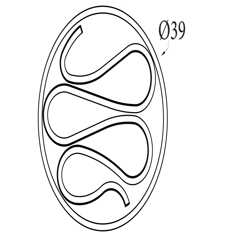 Plafonnier Zendisc Guirlande noire Searchlight 5053423298023