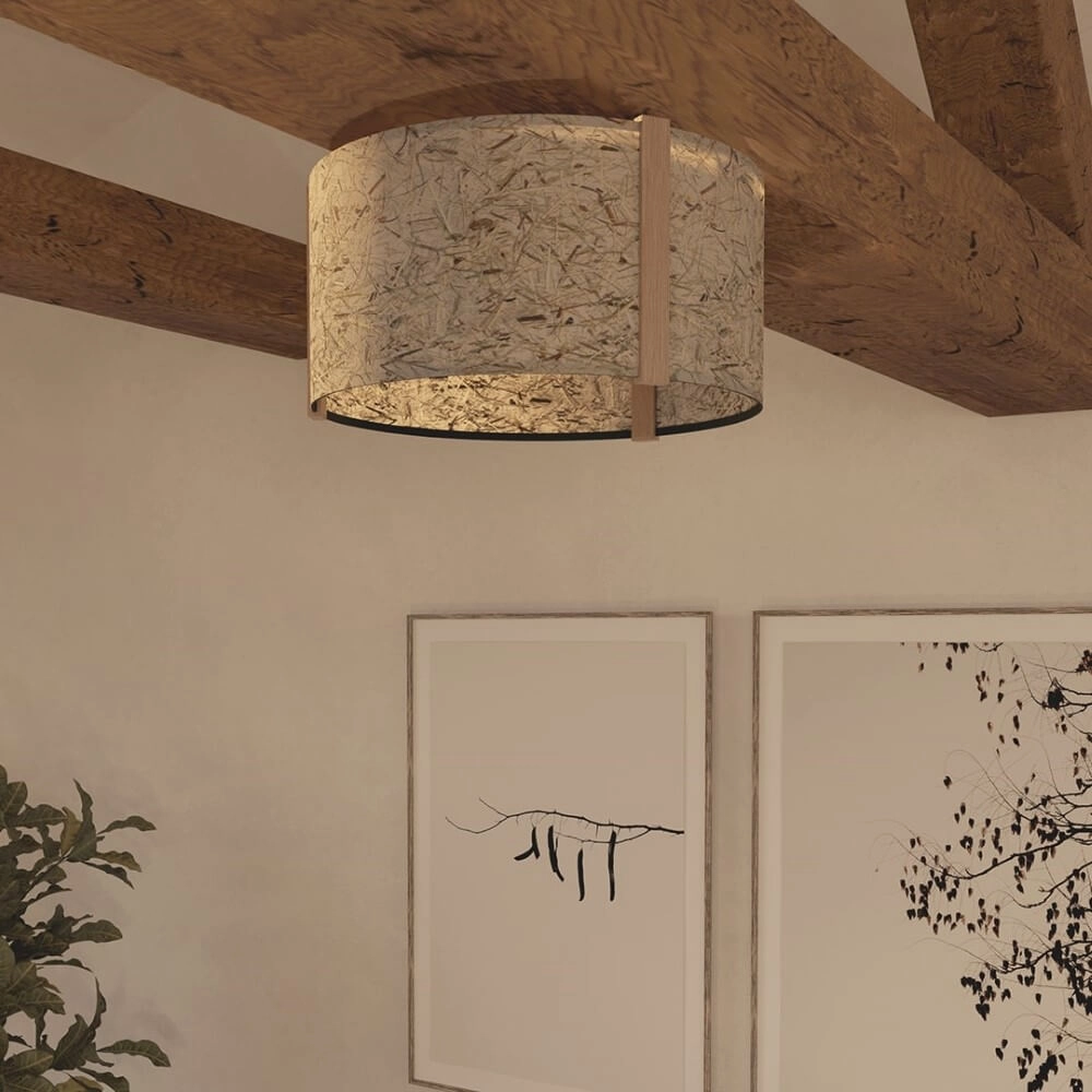 Plafonnier Hontongas bois avec teinte beige Stars of Light 9008606274611