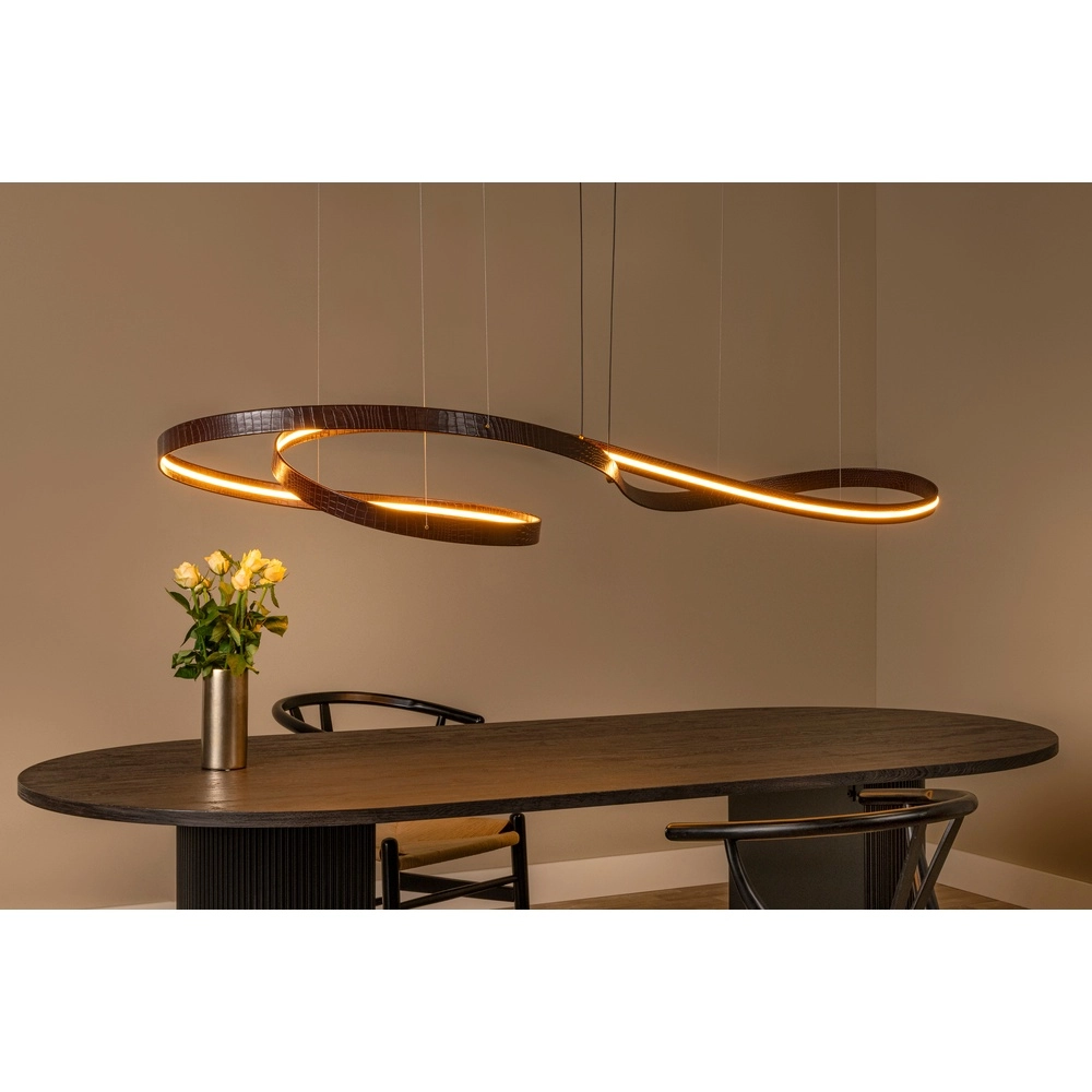 Lumière suspendue LED moderne Slalom Café brun avec effet Premium by Lucide 5411212135148