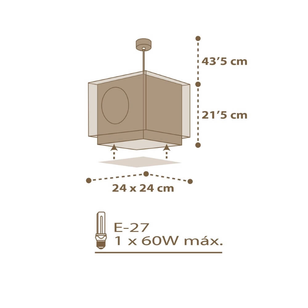 Lampe suspendue Good Night avec un hibou Dalber 8420406633923