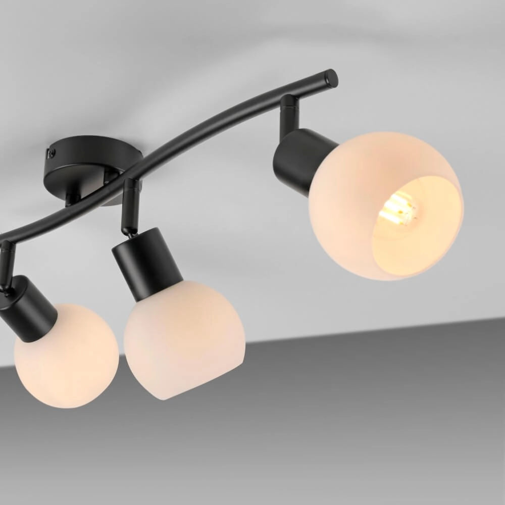 Plafonnier noir Loki 3 lumières Just Light 4043689000776