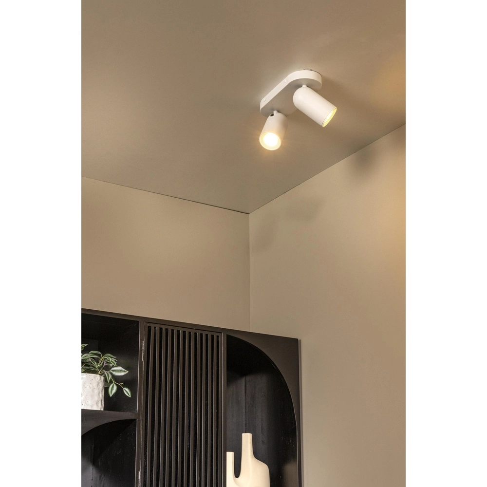 Projecteur de plafond Punch Blanc à deux lumières Lucide 5411212134455