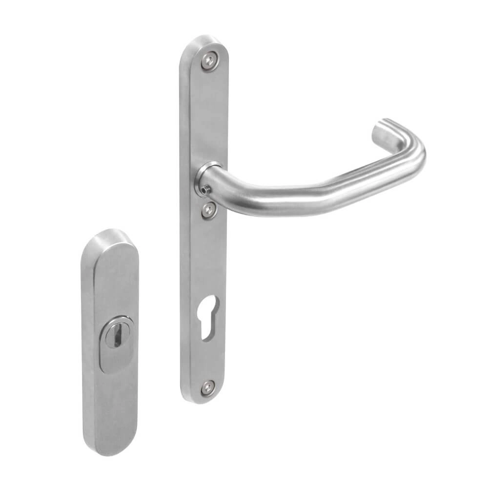 Ferrures de porte d’entrée Vurano protection anti-traction PC étroit 92mm acier inoxydable Ferrures de porte d’entrée Vurano protection anti-traction PC étroit 92mm acier inoxydable