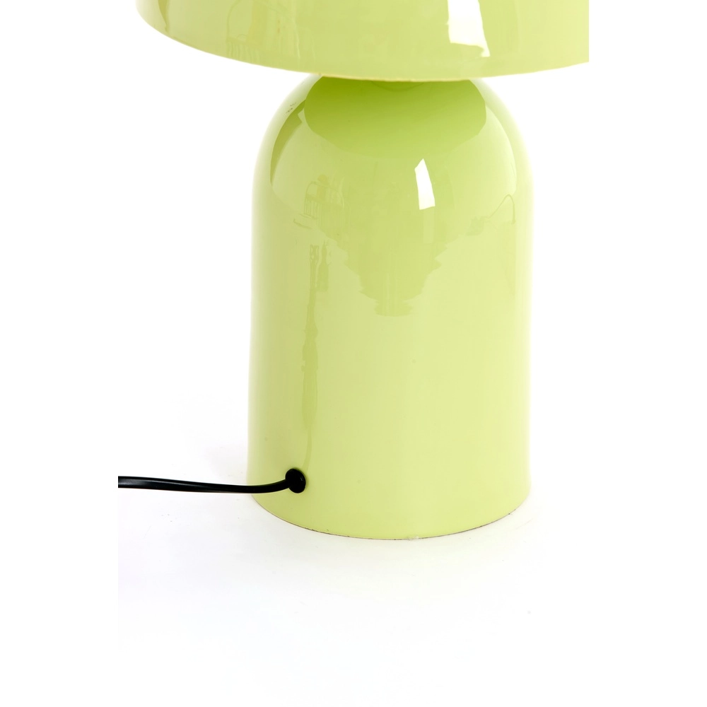 Lampe de table champignon Tolima vert clair brillant - Ø 23cm Light & Living 8717807807818