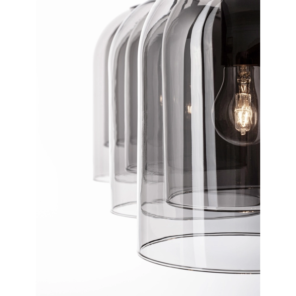 Suspension Velor 3 lumières noir droit Lyora 5212017431196