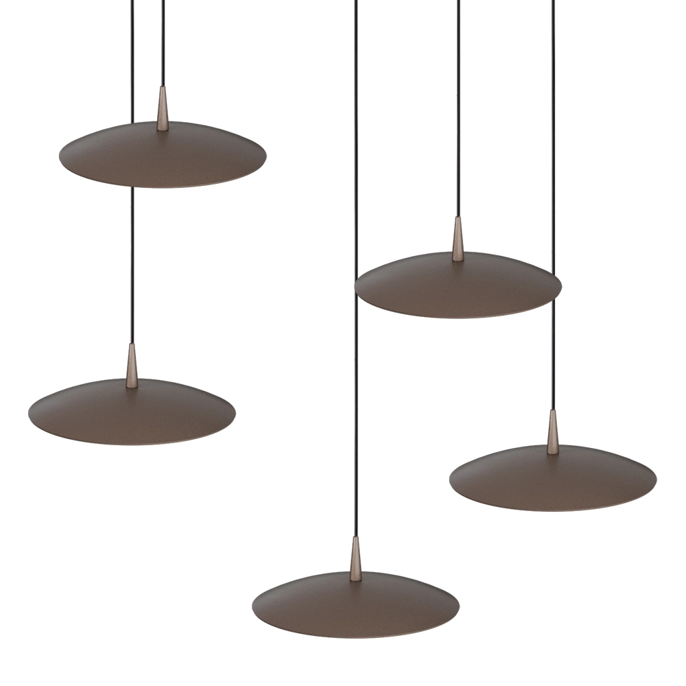 Lampe suspendue à 5 lumières Scala Ø 50 cm de cacao brun Masterlight 8718121376356