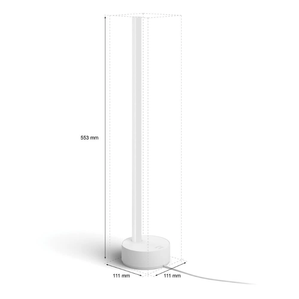 Lampe de table Rétroéclairage Hue Gradient - 12W - White and Color 55 cm blanc Philips 8718696176238