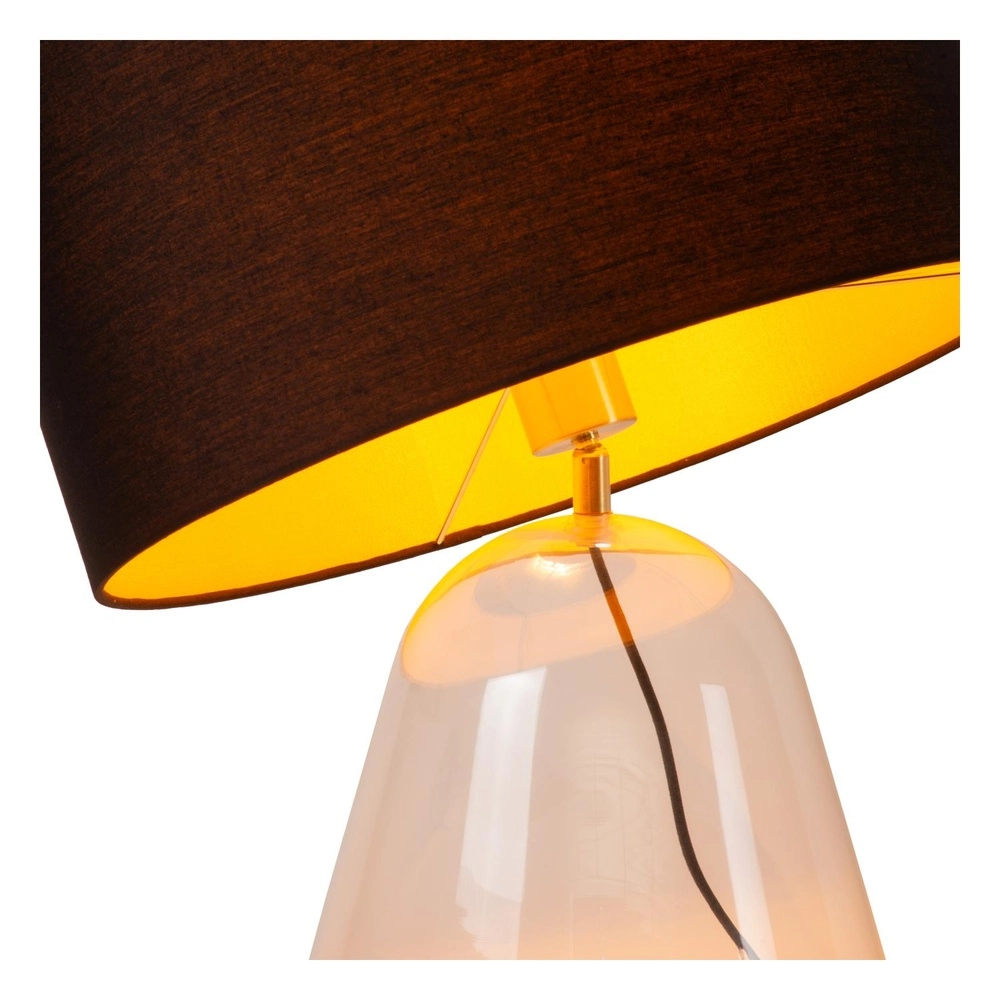 Lampe de table Campana Verre avec abat-jour noir 25 cm Lucide 5411212345813